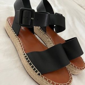 GIANNI BINI Kaygan Leather Espadrille Sandals
